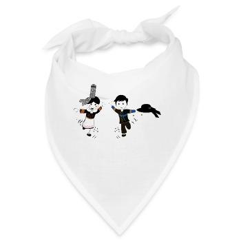 Bretonische Charaktere - Bandana - Weiß - Vorne