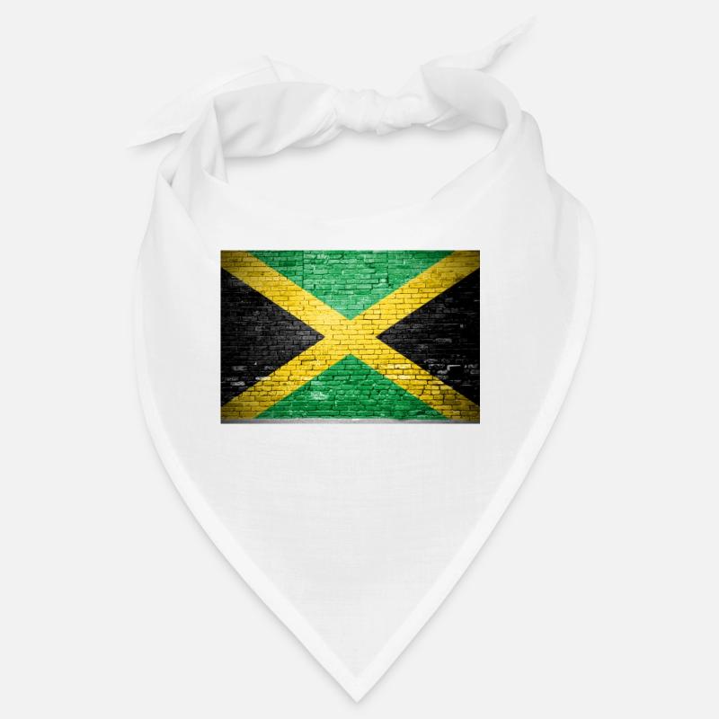 Jamaica jamaican Flag Graffiti on Brick Wall Bandana