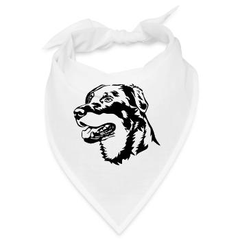 Beauceron Kopf - Bandana - Weiß - Vorne
