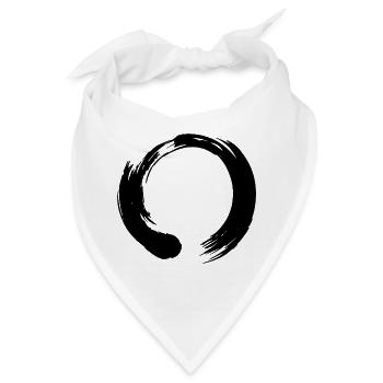 Enso zen Kreis - Bandana - Weiß - Vorne
