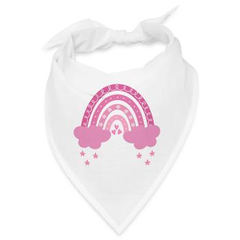 Boho Regenbogen - Bandana - Weiß - Vorne