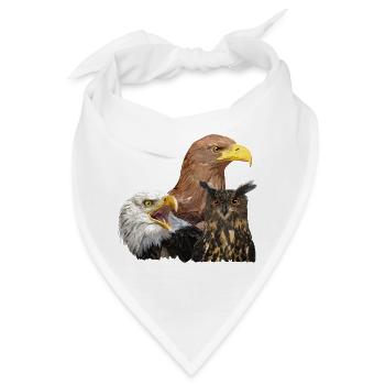 Eule und Pygmäen - Bandana - Weiß - Vorne