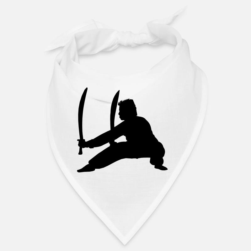 Kung fu practitioner with two swords Bandana