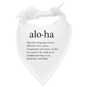 Aloha - Bandana - Weiß - Vorne
