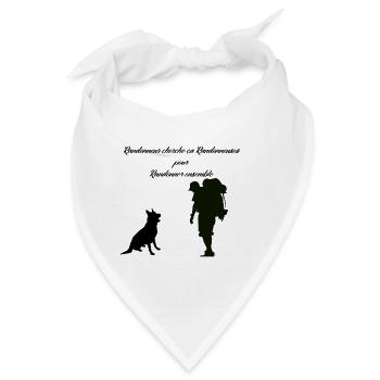 Wanderer sucht Wanderer - Bandana - Weiß - Vorne