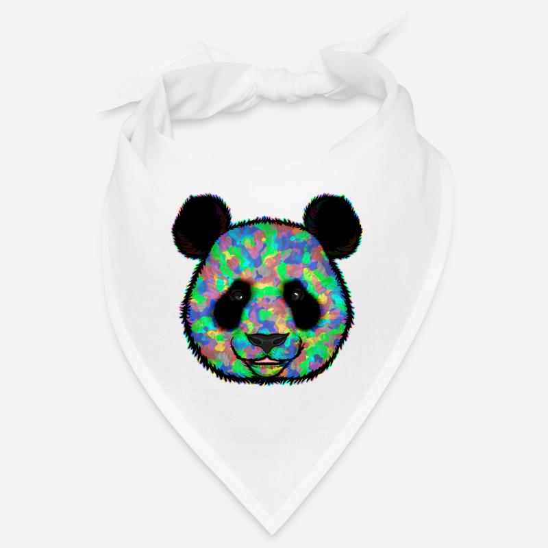 Colorful Rainbow Panda Bear Camouflage Bandana