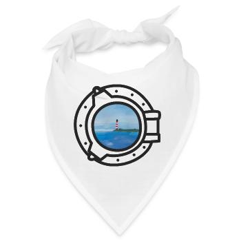 Meer Leuchtturm Nordsee Ostsee Bullauge see Reise - Bandana - Weiß - Vorne