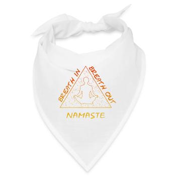 Breath in Breath out Namaste - Bandana - Weiß - Vorne
