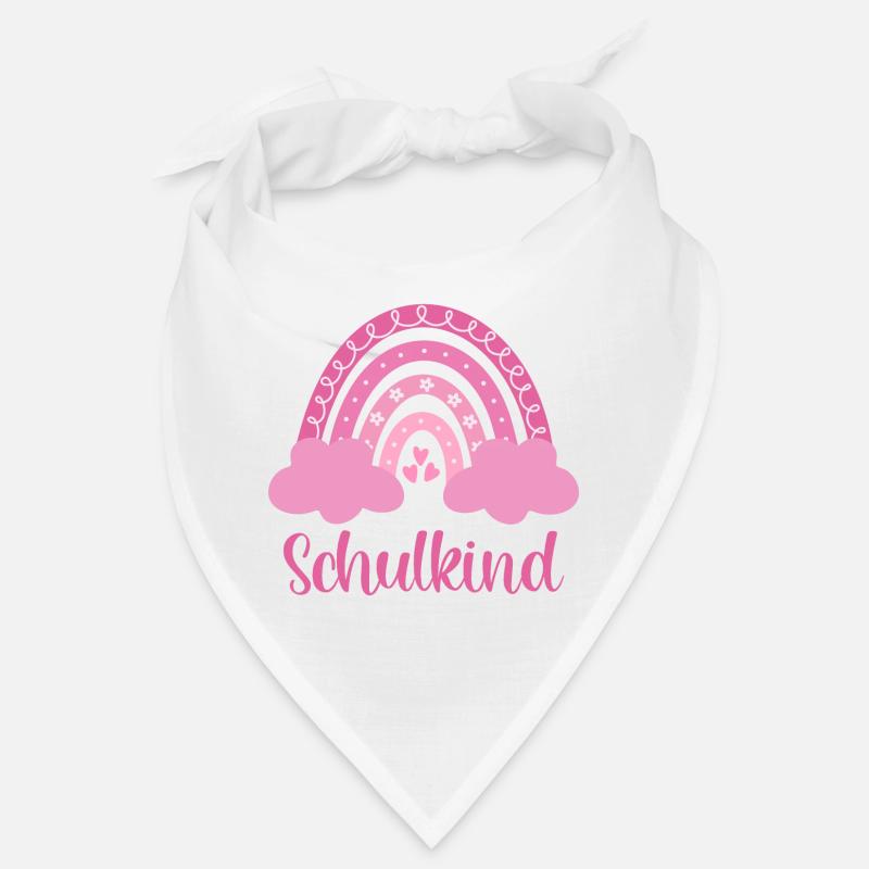 Schulkind Regenbogen - Bandana - Weiß