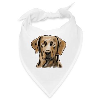 Labrador - Bandana - Weiß - Vorne