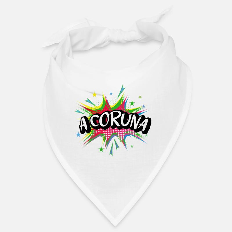 A Coruna Spain City Pop Art Comic Art Bandana
