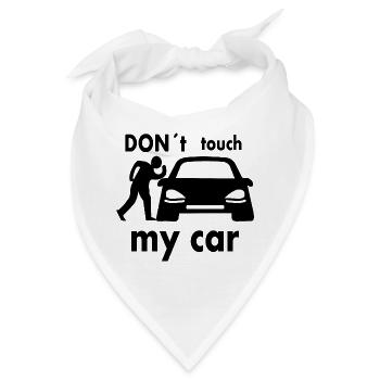 Fass mein Auto nicht an - Bandana - Weiß - Vorne
