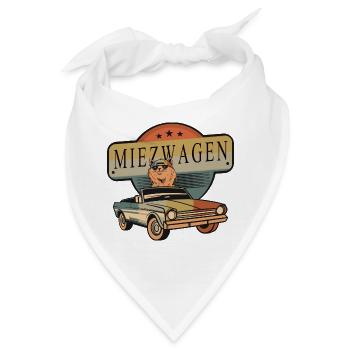 Coole Katzen Auto - Bandana - Weiß - Vorne