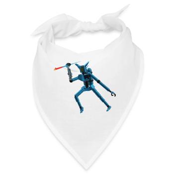 Friedlicher Roboter - Bandana - Weiß - Vorne