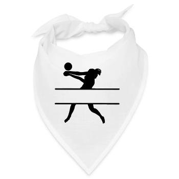 Schattenbild eines Volleyballspielers mit Spieler - Bandana - Weiß - Vorne