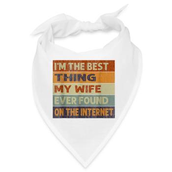 Ironisches Zitat über das Internet und die Ehe - Bandana - Weiß - Vorne