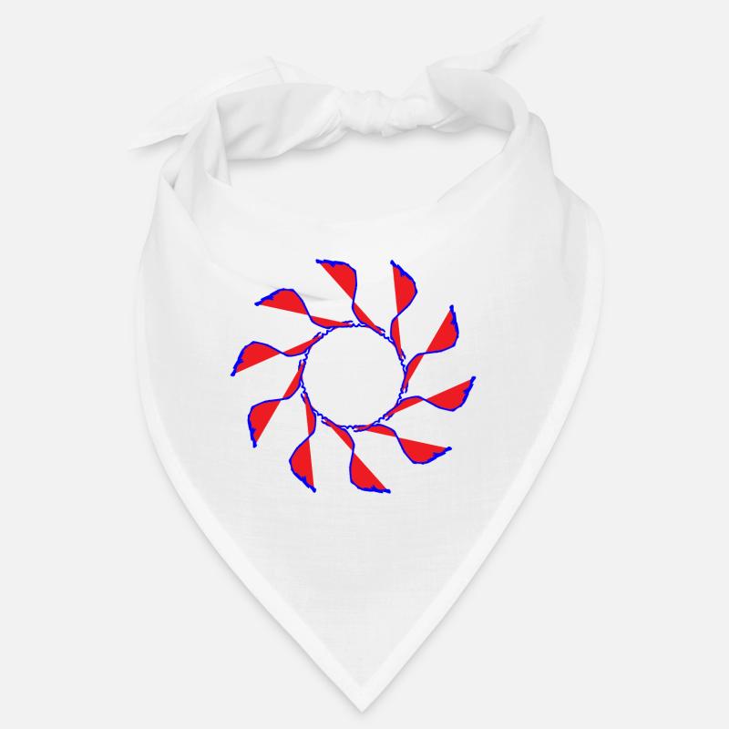Pinwheel, Flower, Random Pattern Gyroscopic Bandana