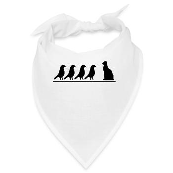 wüste agyptische hyroglyphen "vögel und katze" - Bandana - Weiß - Vorne