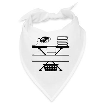 Dampfbügeleisen Paste und Textbanner - Bandana - Weiß - Vorne