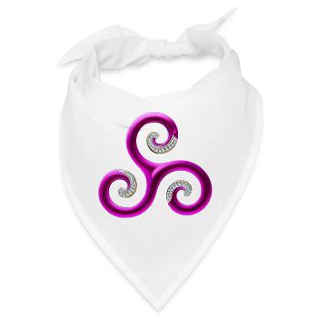 Bretagne, es lebe die Bretagne, ich bin Bretone - Bandana - Weiß - Vorne