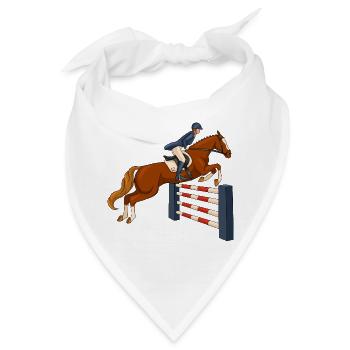 Pferd, Reiter, Reiten - Bandana - Weiß - Vorne