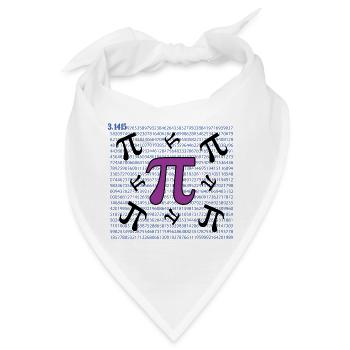 Pi-Tag - Glücklicher Pi-Tag - Bandana - Weiß - Vorne