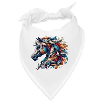 Pferd - Bandana - Weiß - Vorne