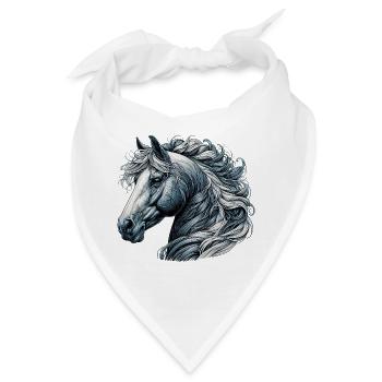 Pferd - Bandana - Weiß - Vorne