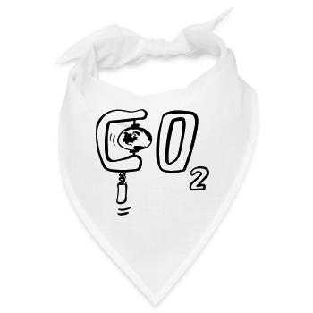 Unter CO2 Druck - Erde im Klimawandel - Bandana - Weiß - Vorne