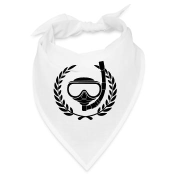 Schnorchelbrille im Lorbeerkranz - Bandana - Weiß - Vorne