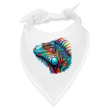 Leguan - Bandana - Weiß - Vorne