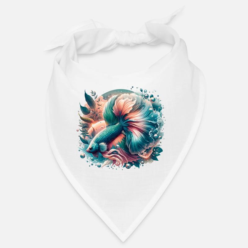Kampffisch, Betta splendens, bunter Fisch Bandana