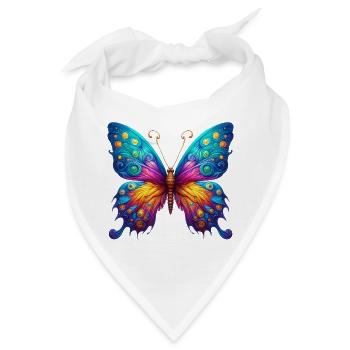 Van Gogh Schmetterling - Bandana - Weiß - Vorne