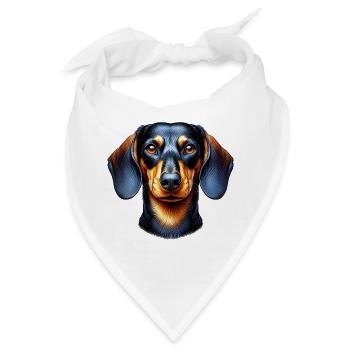 Dachshund - Bandana - Weiß - Vorne