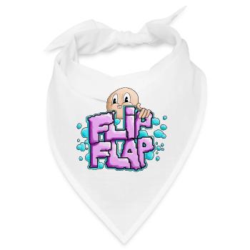 Bubble Graffiti Flip Typografie - Bandana - Weiß - Vorne
