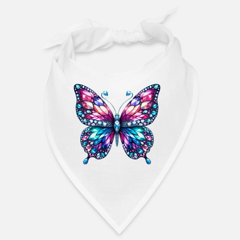 Butterfly, Diamond, Diamonds, Crystals, Crystal Bandana