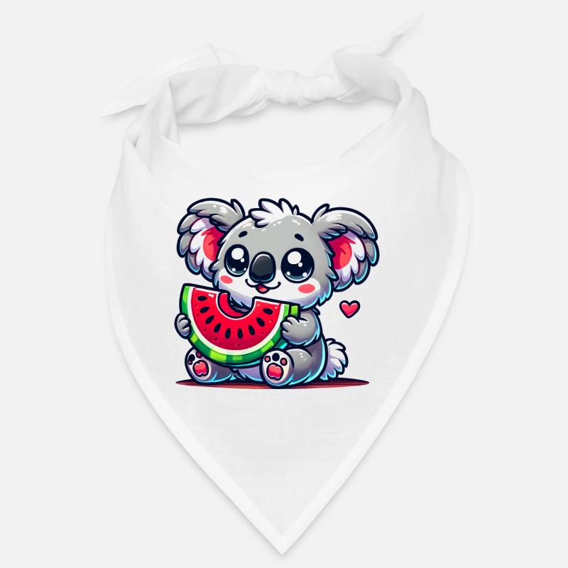 L’adorable koala déguste un morceau de pastèque Bandana