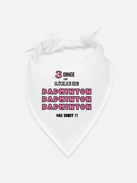 Badminton Badmintonerin Spielerin Badmintonspiel - Bandana - Weiß - Vorne
