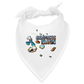Aquarell Landkarte Galapagos - Bandana - Weiß - Vorne