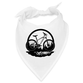 Fahrradfahrer Skizze - Bandana - Weiß - Vorne
