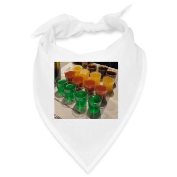 Alkohol Schnaps - Bandana - Weiß - Vorne