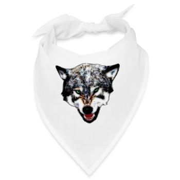Wolf - Bandana - Weiß - Vorne