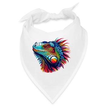 Leguan - Bandana - Weiß - Vorne