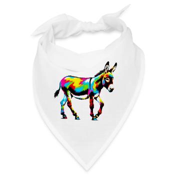 Esel-Maultier - Bandana - Weiß - Vorne