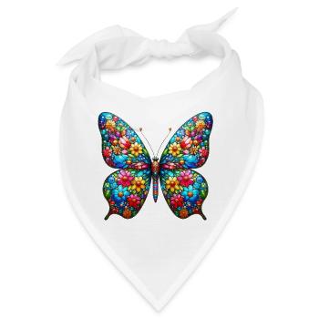 Schmetterling - Bandana - Weiß - Vorne