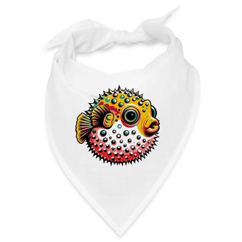 Kugelfisch - Bandana - Weiß - Vorne