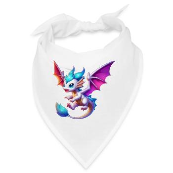 Drache - Bandana - Weiß - Vorne