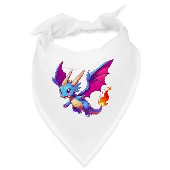 Drache - Bandana - Weiß - Vorne