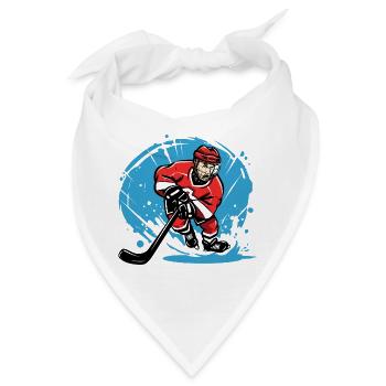 Eishockeyspieler - Bandana - Weiß - Vorne