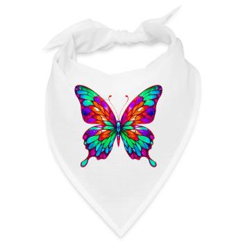 Schmetterling - Bandana - Weiß - Vorne